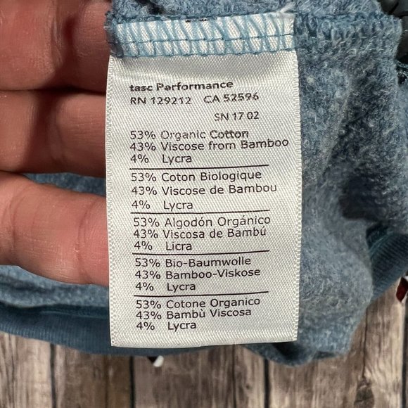 TASC Performance Bamboo Full Zip Track Jacket Medium Mens Blue Active Running - Picture 5 of 8